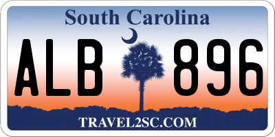 SC license plate ALB896
