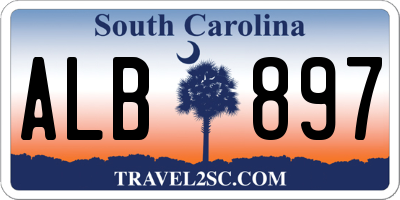 SC license plate ALB897