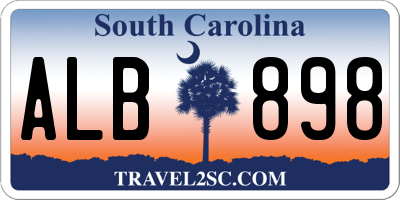 SC license plate ALB898