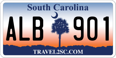 SC license plate ALB901
