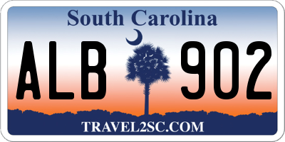 SC license plate ALB902