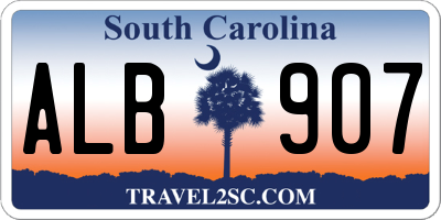 SC license plate ALB907