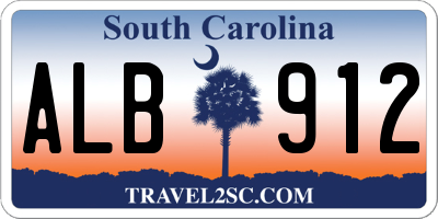 SC license plate ALB912