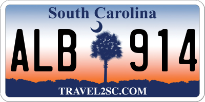 SC license plate ALB914