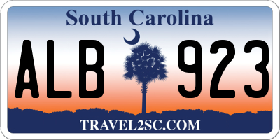 SC license plate ALB923
