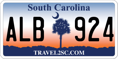 SC license plate ALB924