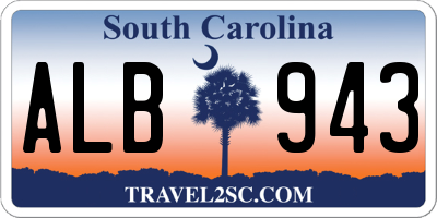 SC license plate ALB943