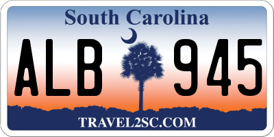 SC license plate ALB945