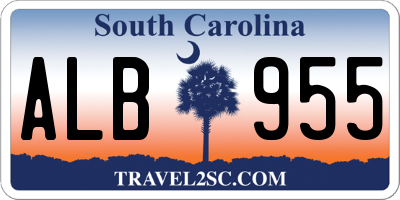 SC license plate ALB955
