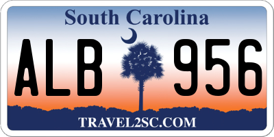 SC license plate ALB956