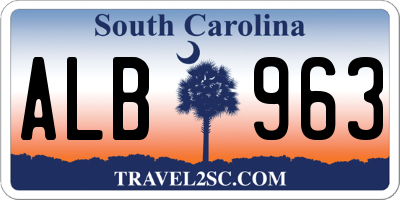 SC license plate ALB963