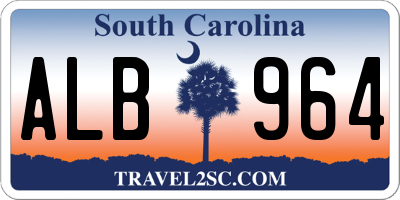 SC license plate ALB964