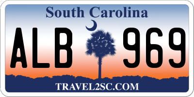 SC license plate ALB969