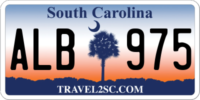 SC license plate ALB975