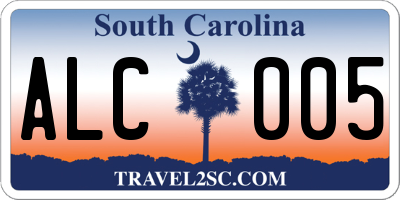 SC license plate ALC005