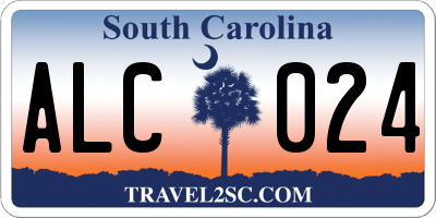 SC license plate ALC024