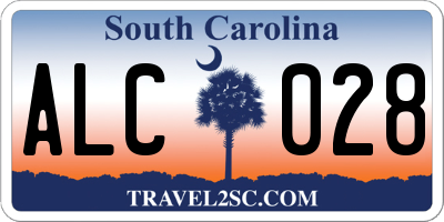 SC license plate ALC028