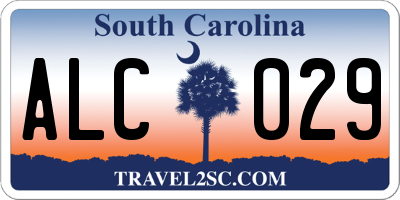 SC license plate ALC029