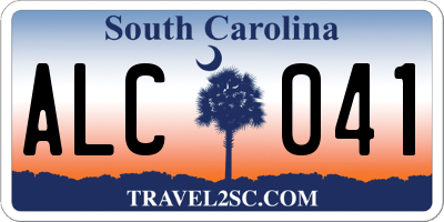 SC license plate ALC041
