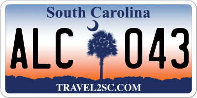 SC license plate ALC043