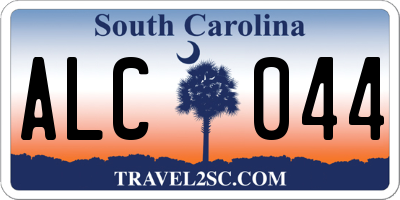 SC license plate ALC044