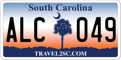 SC license plate ALC049