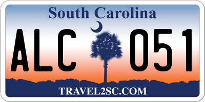 SC license plate ALC051