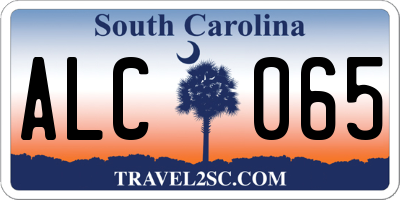 SC license plate ALC065