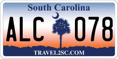 SC license plate ALC078