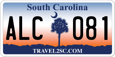 SC license plate ALC081