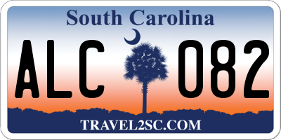 SC license plate ALC082