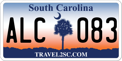 SC license plate ALC083