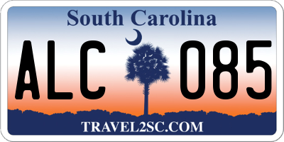 SC license plate ALC085