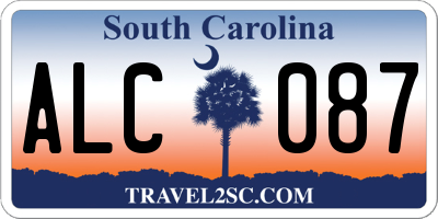 SC license plate ALC087