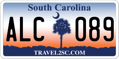 SC license plate ALC089