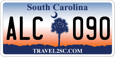 SC license plate ALC090