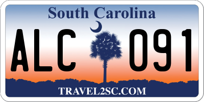 SC license plate ALC091