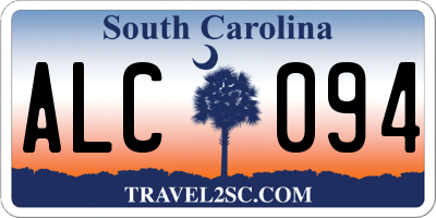 SC license plate ALC094