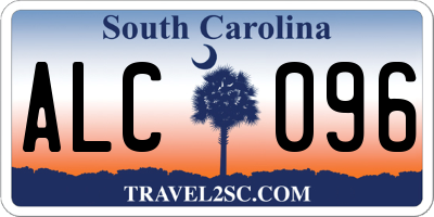 SC license plate ALC096