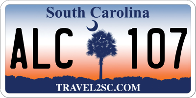 SC license plate ALC107