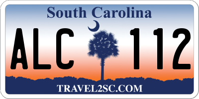 SC license plate ALC112