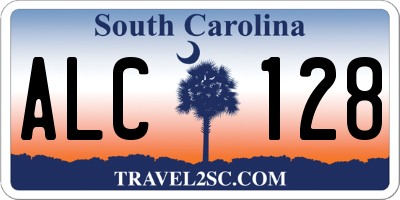 SC license plate ALC128