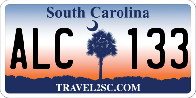 SC license plate ALC133