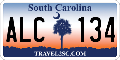 SC license plate ALC134