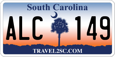 SC license plate ALC149