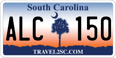SC license plate ALC150