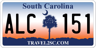 SC license plate ALC151