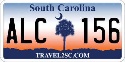 SC license plate ALC156