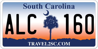 SC license plate ALC160