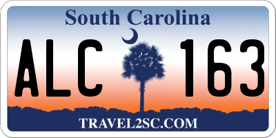 SC license plate ALC163